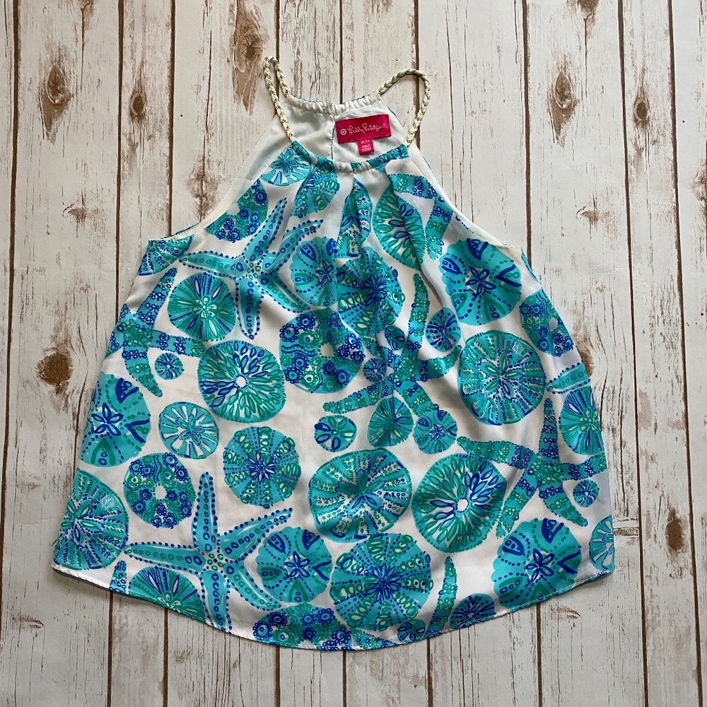 Lilly Pulitzer for Target Sea Urchin Starfish Blue Halter Top XS